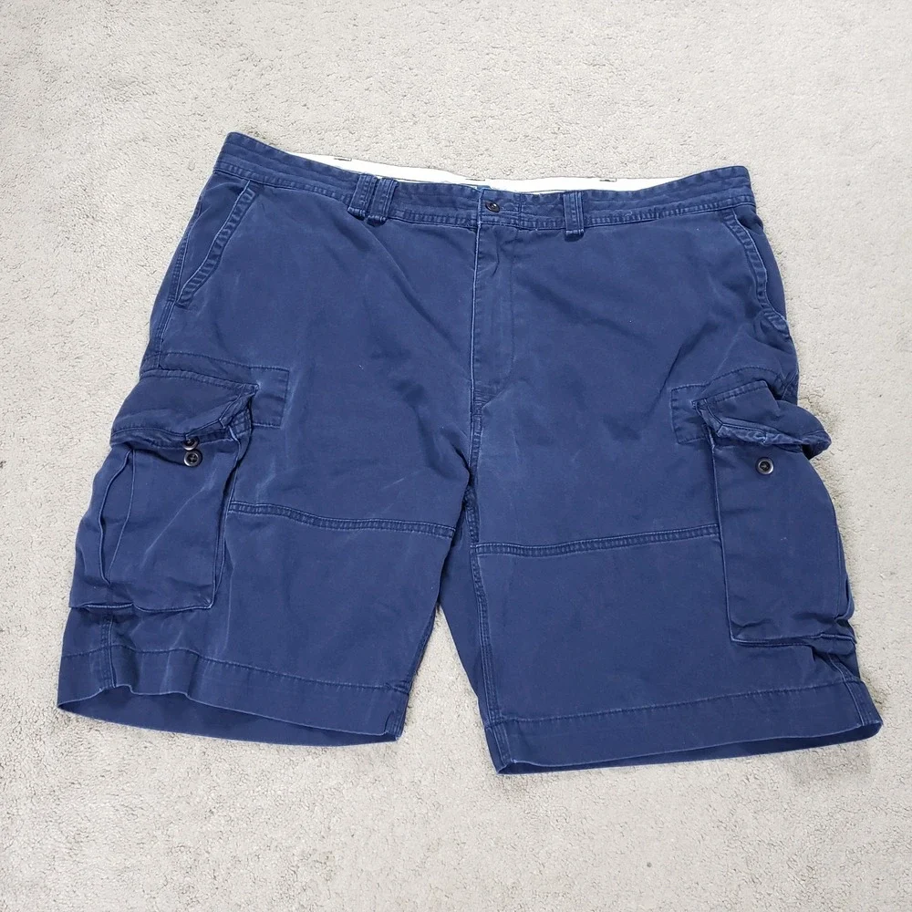 Polo Ralph Lauren Shorts Mens 46B Blue Cargo Military Utility Streetwear Vintage